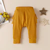 Conjunto bebe niña amarillo pantalon body y cintillo