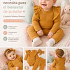 Conjunto bebe niña amarillo pantalon body y cintillo