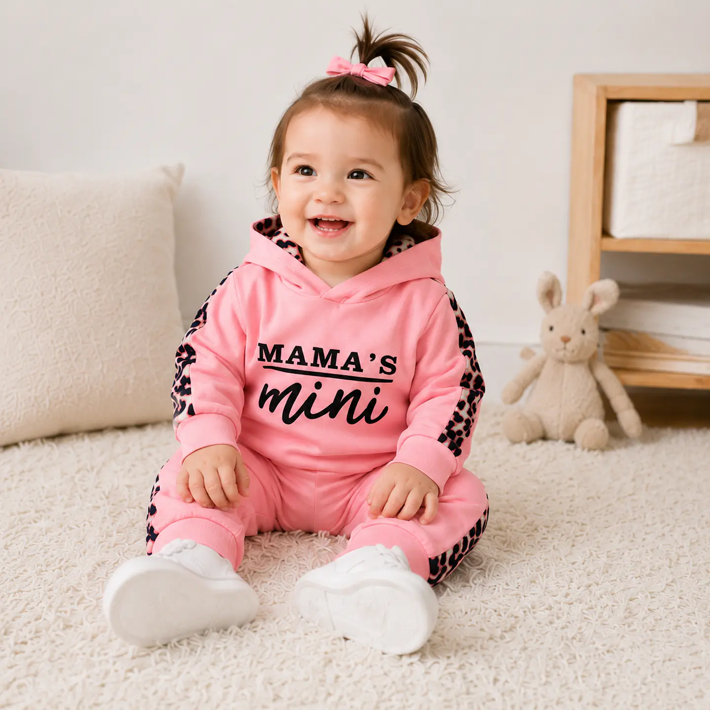 Set Bebé Niña 3 Piezas Polerón, Pantalón y Cintillo 2