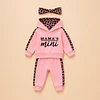 Set Bebé Niña 3 Piezas Polerón, Pantalón y Cintillo