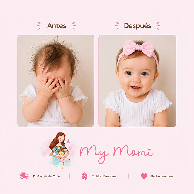 Pack 3 Cintillos para Bebé | Diademas Suaves y Ajustables rosado amarillo
