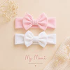 Pack 2 Cintillos para Bebé | Diademas Suaves y Ajustables rosado y blanco 