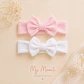 Pack 2 Cintillos para Bebé | Diademas Suaves y Ajustables rosado y blanco  - Miniatura 2
