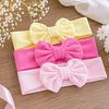 Pack 3 Cintillos para Bebé | Diademas Suaves y Ajustables rosado amarillo