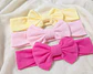 Pack 3 Cintillos para Bebé | Diademas Suaves y Ajustables rosado amarillo - Miniatura 1