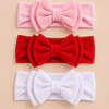 Pack 3 Cintillos para Bebé | Diademas Suaves y Ajustables rojo rosado y blanco 