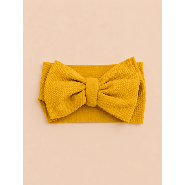 Pack 3 Cintillos para Bebé | Diademas Suaves y Ajustables rosados y amarillo grandes 