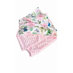 Manta Bebé flores rosada Extra Suave 100x75 cm