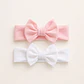 Pack 2 Cintillos para Bebé | Diademas Suaves y Ajustables rosado y blanco  - Miniatura 1