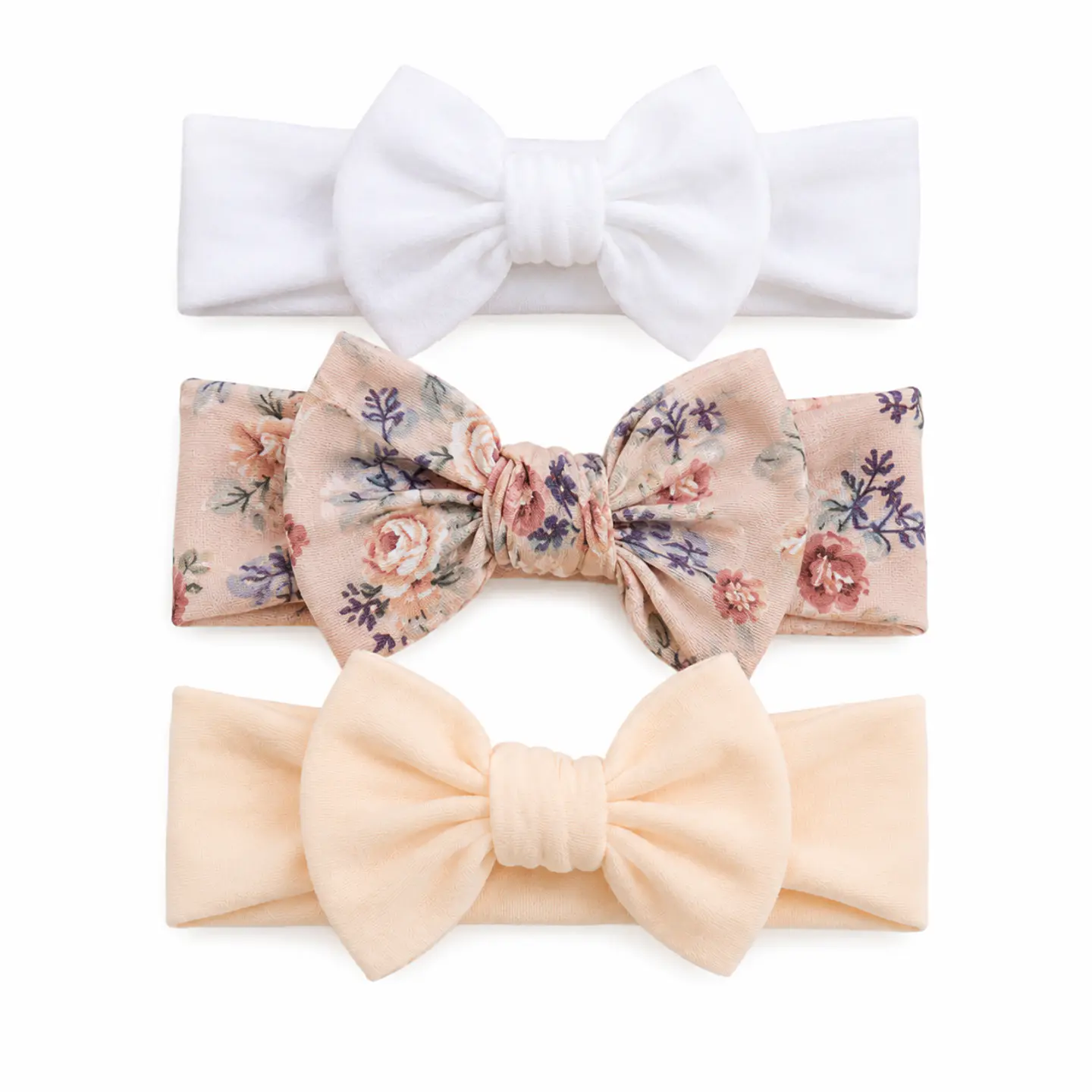 Set 3 Cintillos Diadema Bebe Niña beige 1
