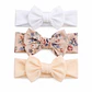 Set 3 Cintillos Diadema Bebe Niña beige - Miniatura 1