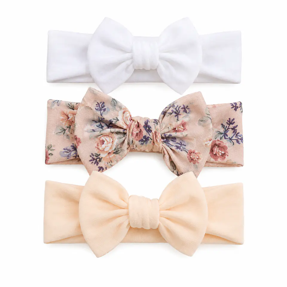 Set 3 Cintillos Diadema Bebe Niña beige 1