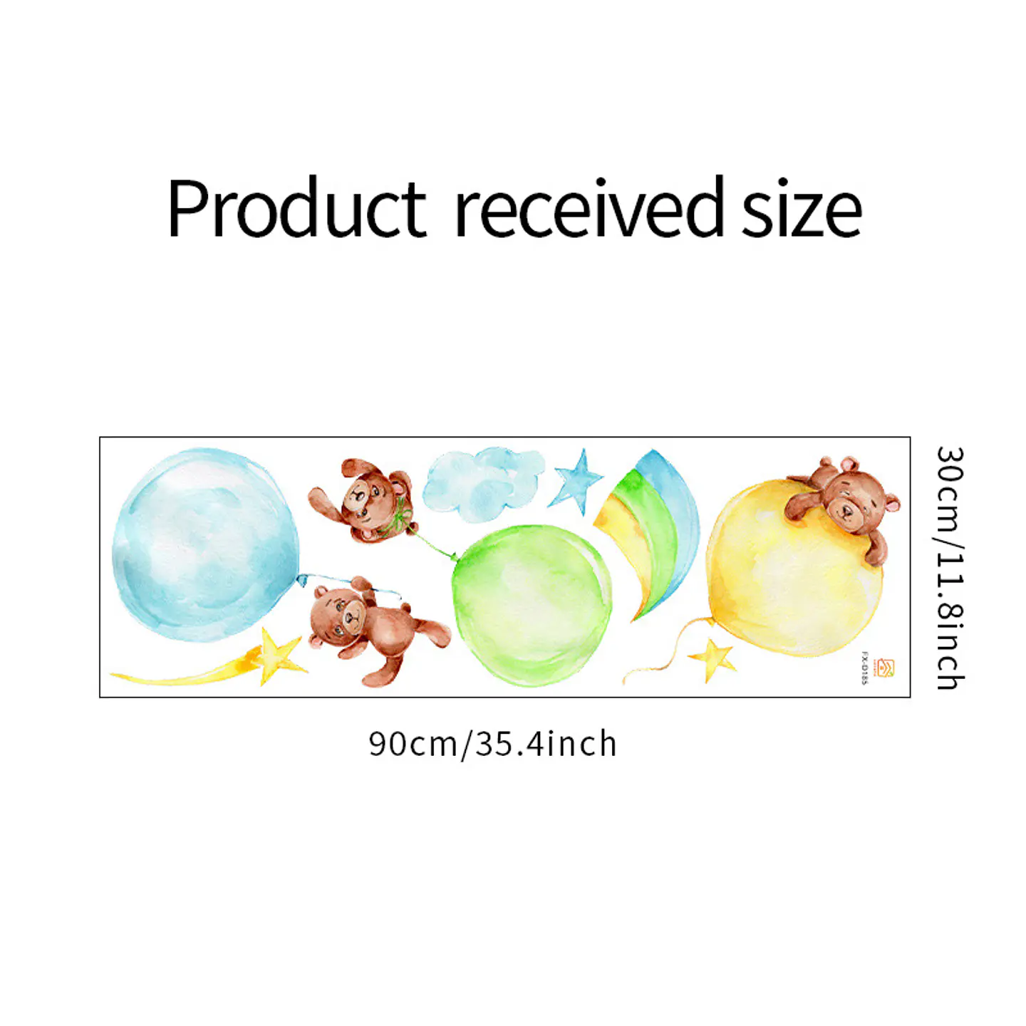 Ositos de Ensueño | Set 4 Vinilos Decorativos Infantiles 90 × 30 cm 5