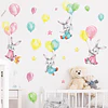 🐰 Conejos y Globos en Acuarela 1 Lámina 90x30 cm | Vinilo Sticker de Pared Infantil