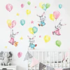 🐰 Conejos y Globos en Acuarela 1 Lámina 90x30 cm | Vinilo Sticker de Pared Infantil