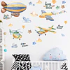 Aviones y avionetas 2x (30x90cm) | Vinilo sticker pared