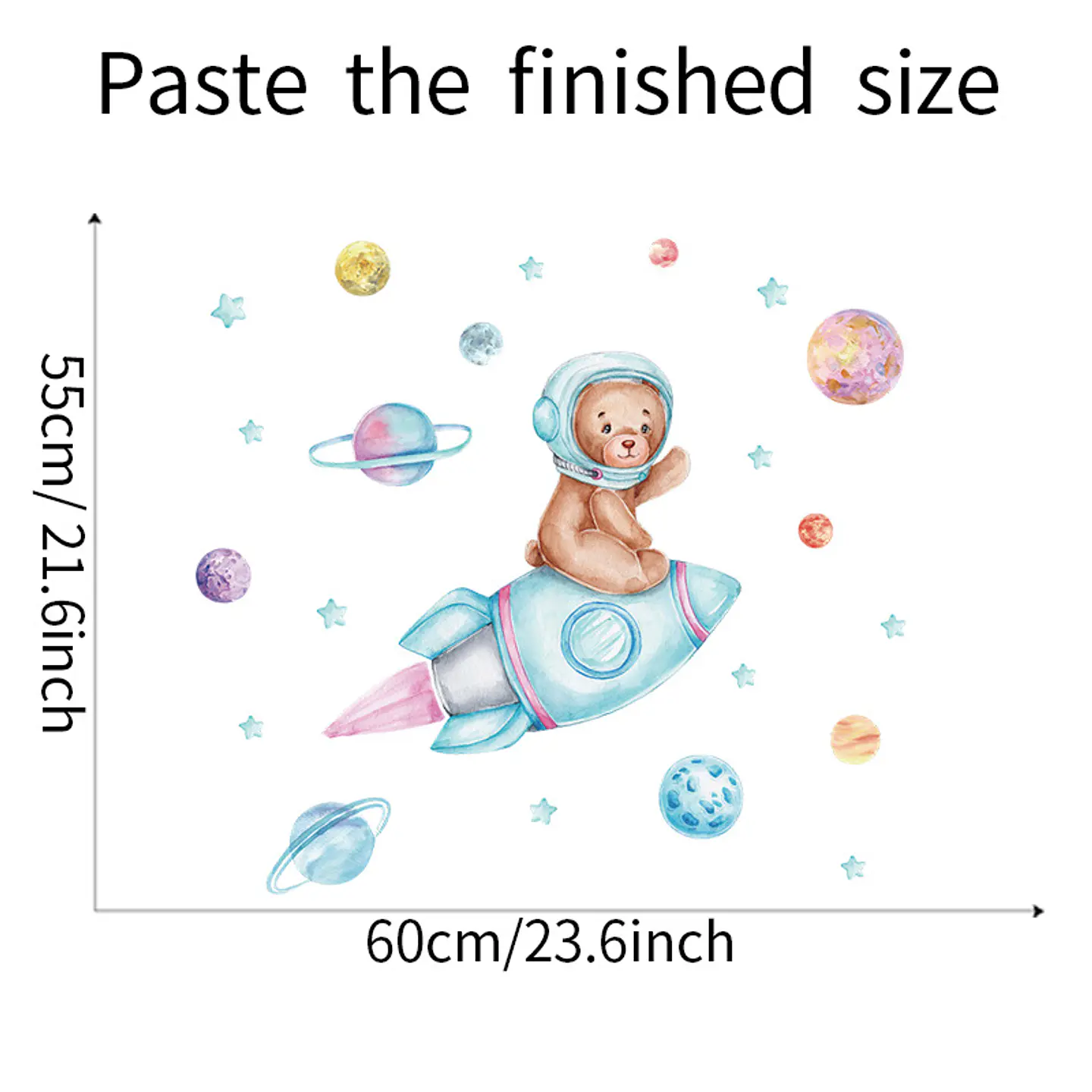 Aventura Espacial | Set 3 Vinilos Decorativos Infantiles 60 × 30 cm 7