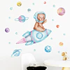 Los Planetas del Oso y Lunas Azules | Vinilo Sticker de Pared Infantil Set 3 Láminas (60x30 cm c/u)