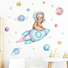 Los Planetas del Oso y Lunas Azules | Vinilo Sticker de Pared Infantil Set 3 Láminas (60x30 cm c/u)