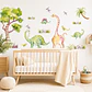 Dinosaurios Bebé en Acuarela | Set 4 Vinilos Decorativos Infantiles 90 × 30 cm - Miniatura 1