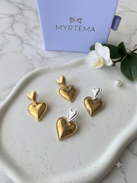 Heart on Heart Σκουλαρίκια