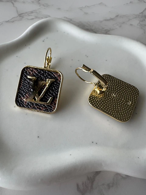 Louiva Canvas Square Σκουλαρίκια