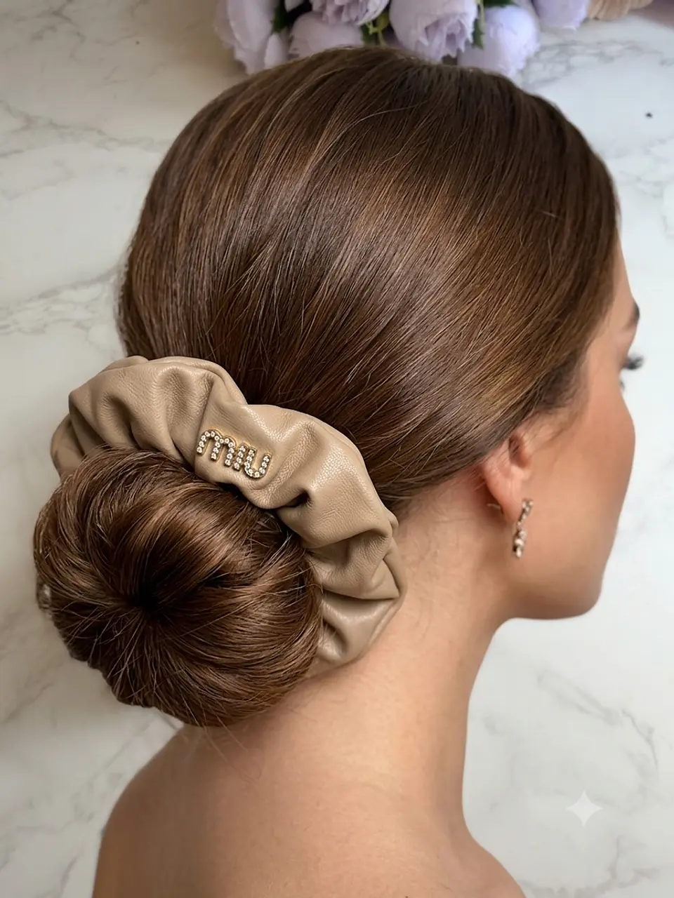 Maya Leather Scrunchie 2