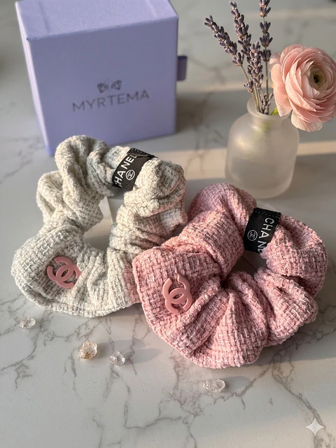 Camelia Fabric Scrunchie