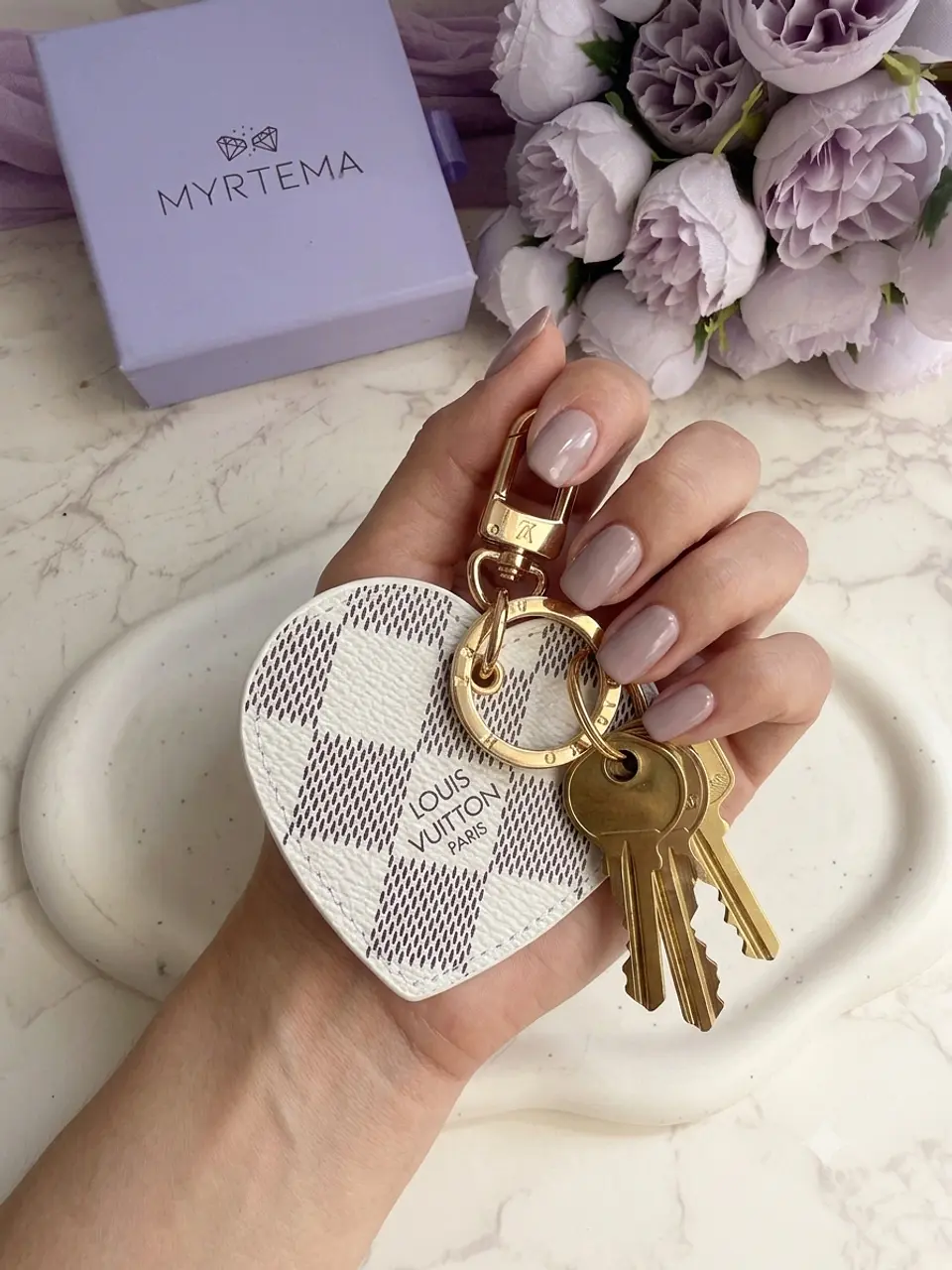 LoVu Canvas Heart Key Chain 2