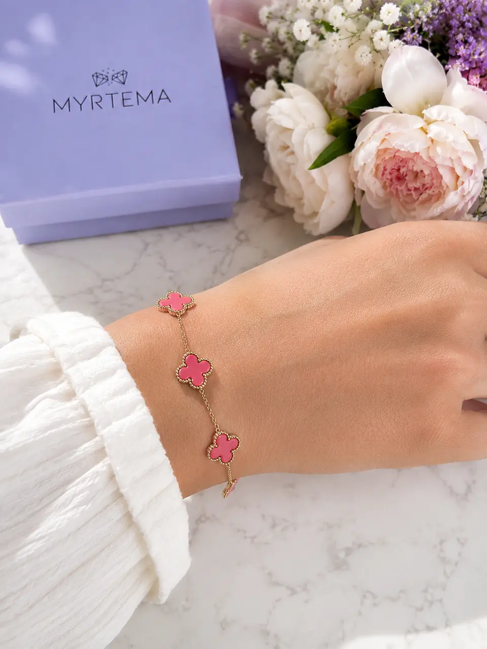 Pink Clover Βραχιόλι 2