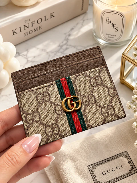 Gia Red Green Cardholder