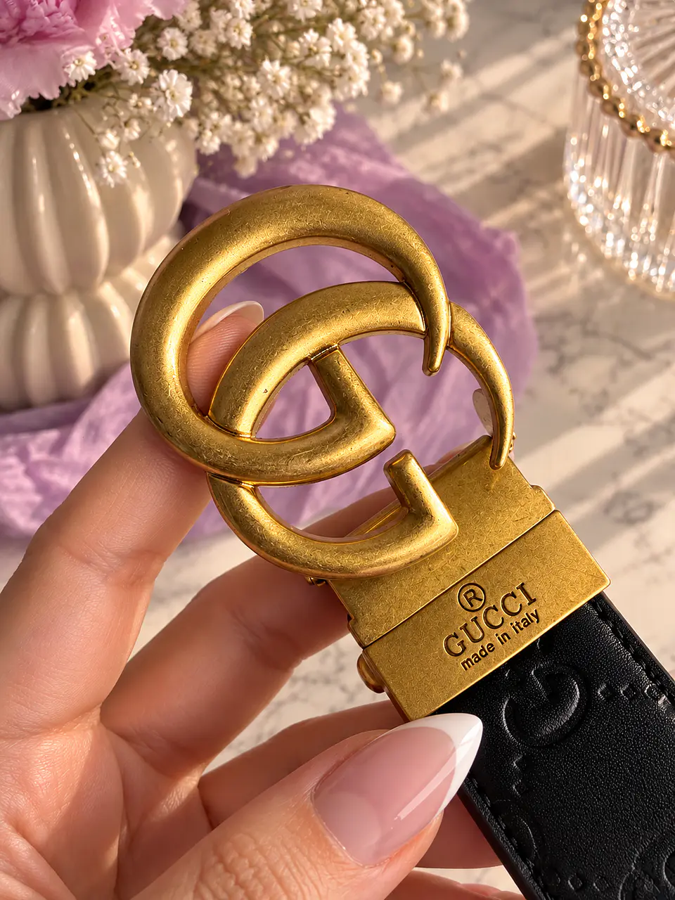 Gia Logo Leather Belt 2
