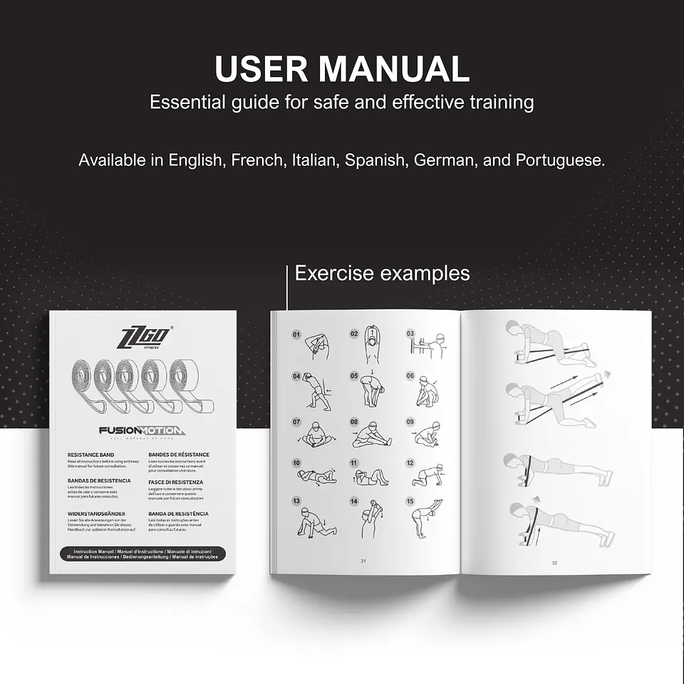 ZZGO Banda de Resistência Nível 3 | Preta (11–30kg) 7