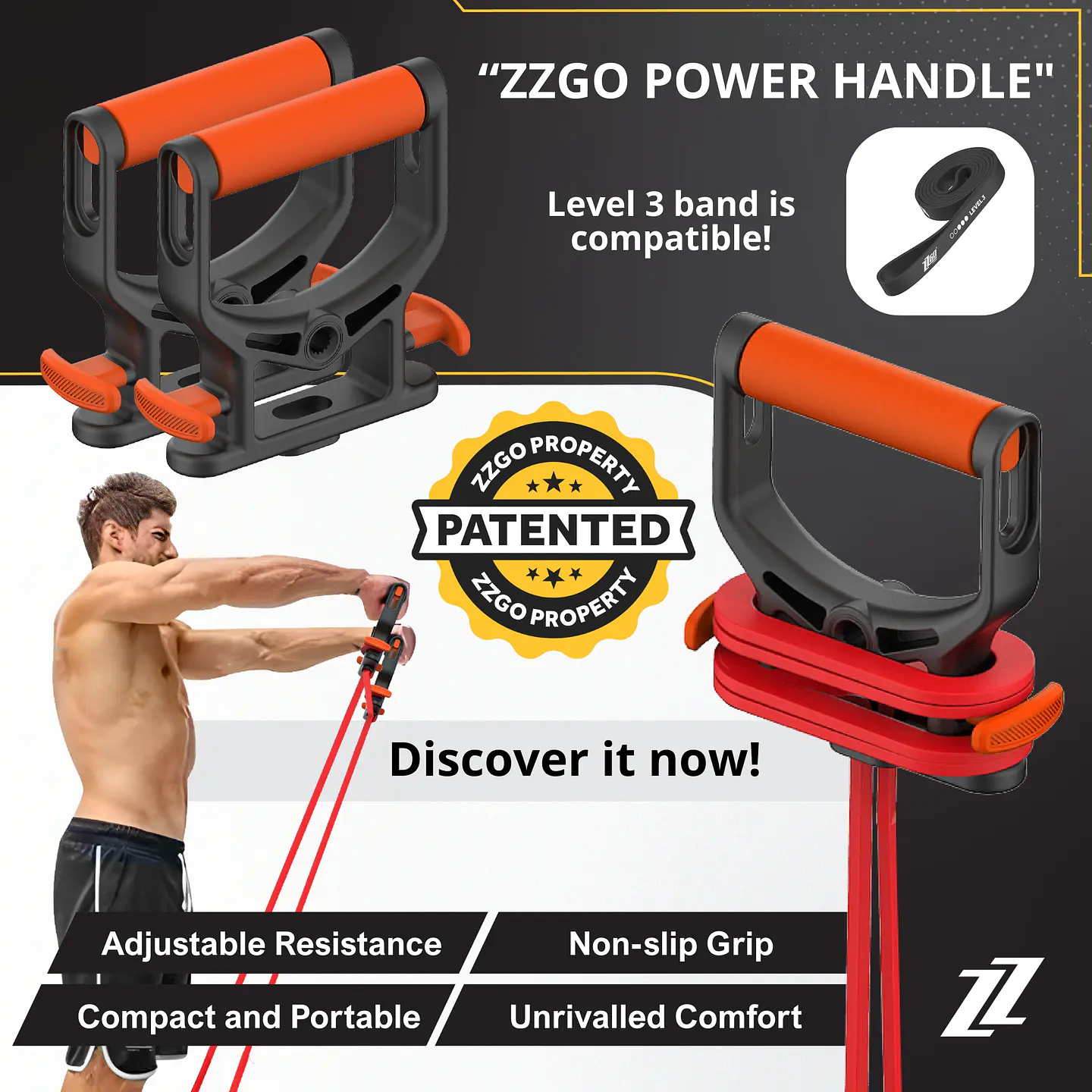 ZZGO Banda de Resistência Nível 3 | Preta (11–30kg) 8