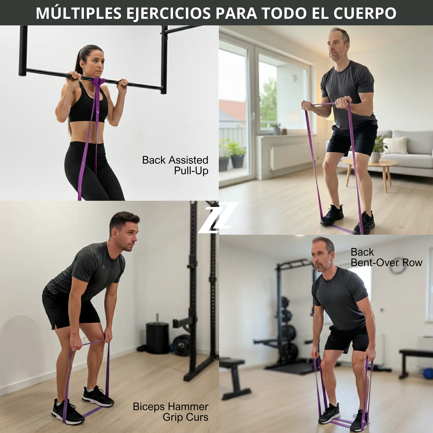 ZZGO Banda de Resistência Nível 4 | Roxa (16–38kg) 4