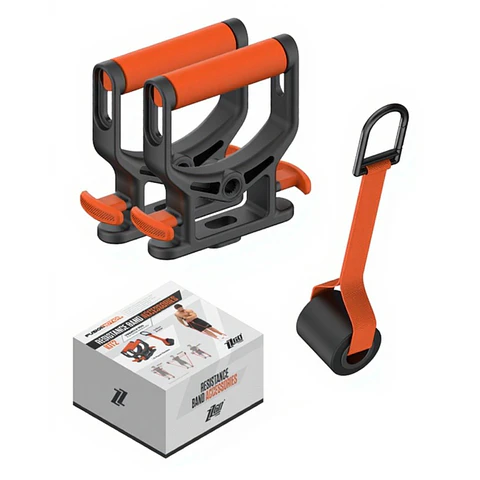 ZZGO Acessórios para Bandas de Resistência Kit2 (2 Power Handles + 1 Ancoragem de Porta)