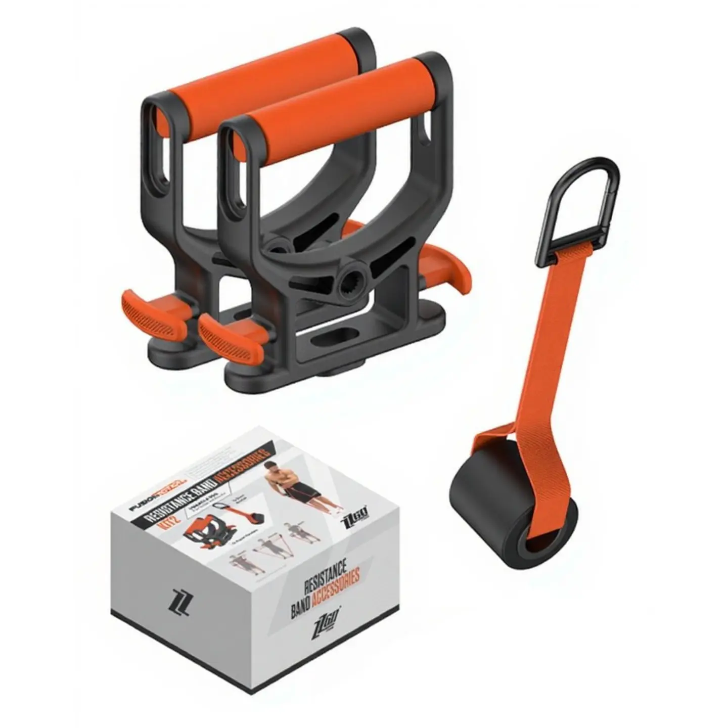 ZZGO Acessórios para Bandas de Resistência Kit2 (2 Power Handles + 1 Ancoragem de Porta) 1