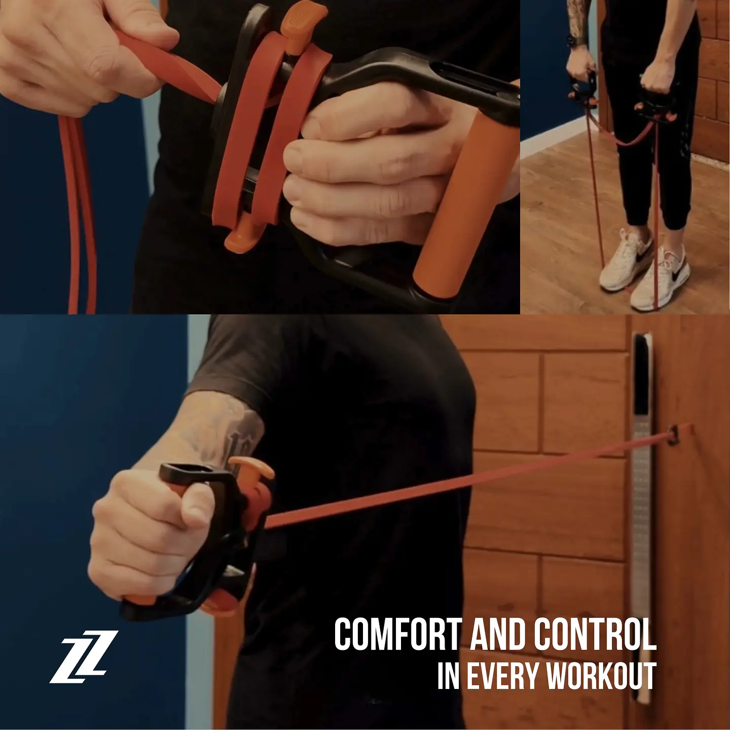 ZZGO Acessórios para Bandas de Resistência Kit2 (2 Power Handles + 1 Ancoragem de Porta) 6