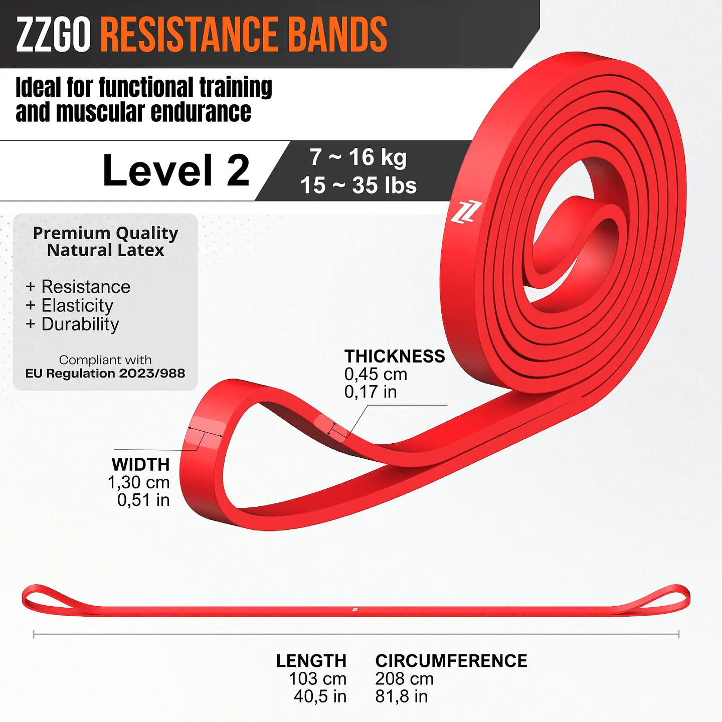 ZZGO Kit de Bandas de Resistência Motion 4X (2 Power Handles + Ancoragem de Porta + Barra Portátil + Banda) 6