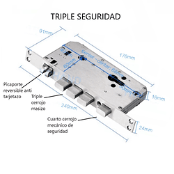 Cerradura Digital MSDK1 Wifi triple seguro - Image 3