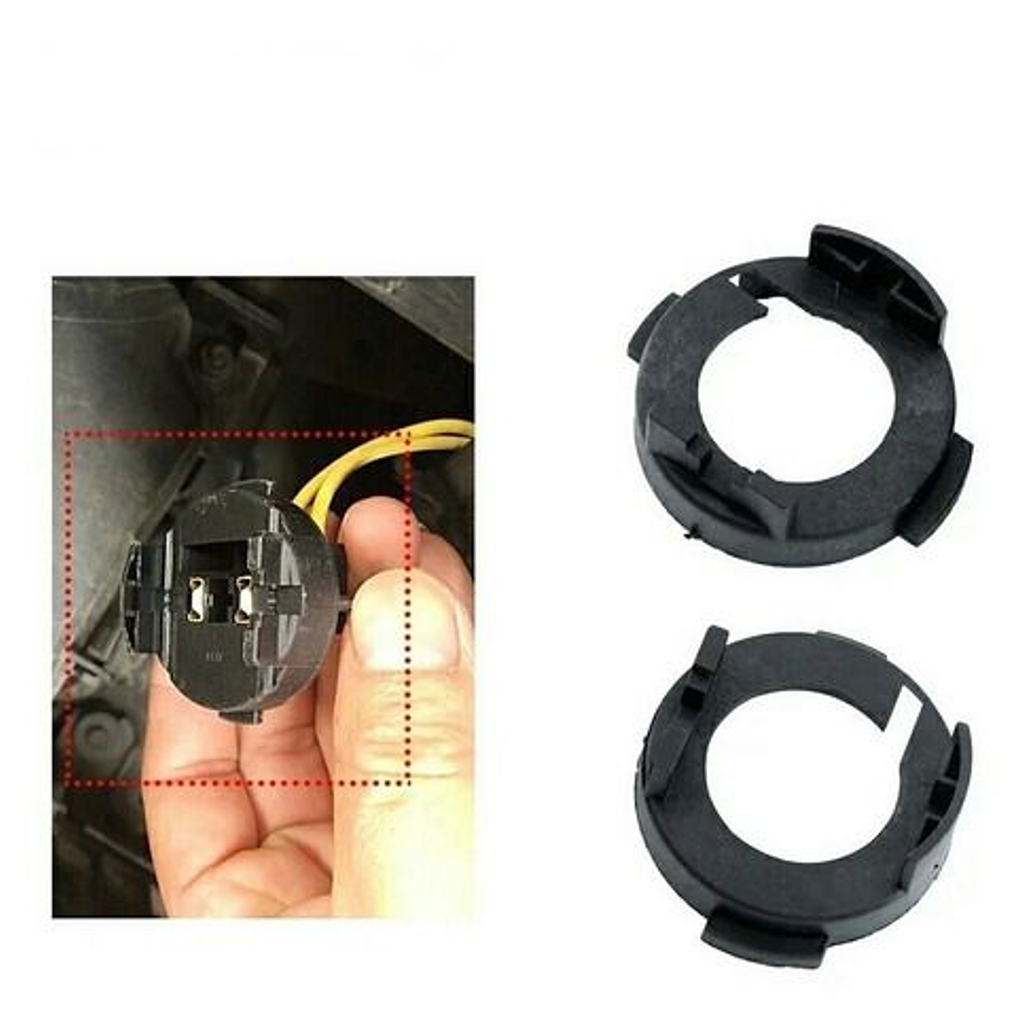 ADAPTADORES H7 KIA RIO, CERATO, HYUNDAI I30 1