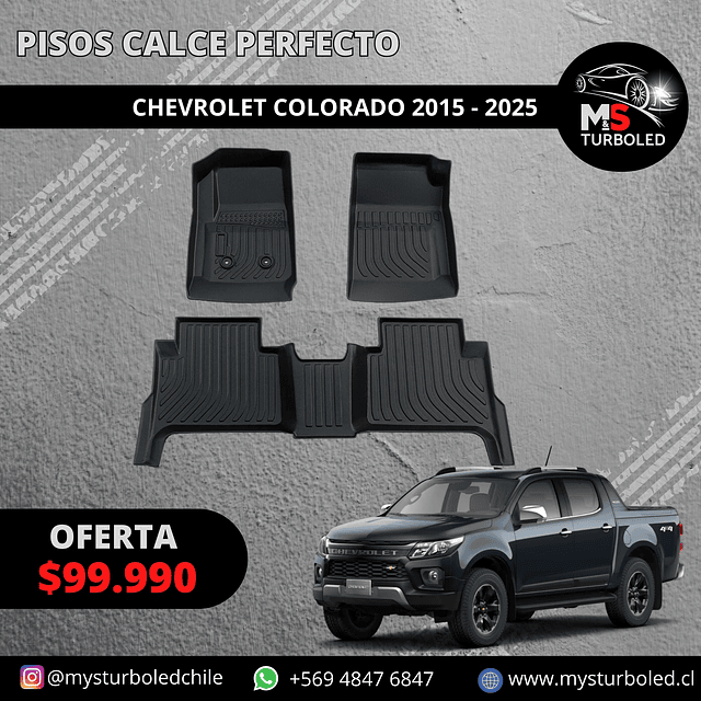 PISO DE CALCE PERFECTO CHEVROLET COLORADO