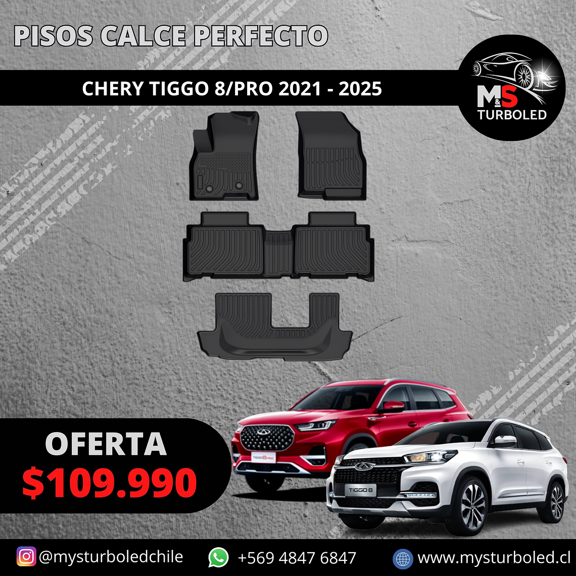 PISO DE CALCE PERFECTO CHERY TIGGO 8/8PRO/PROMAX 1