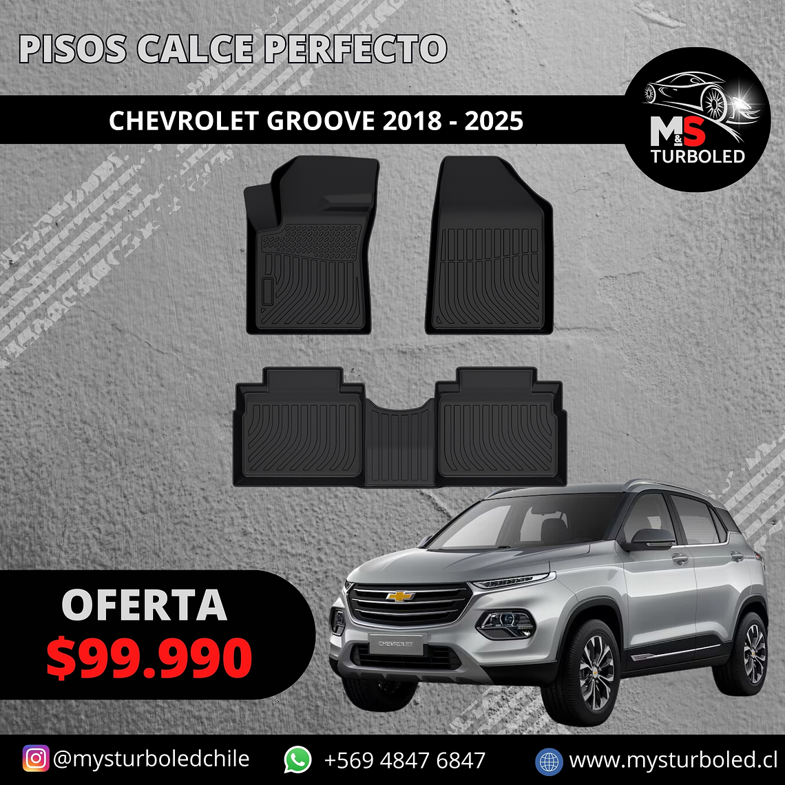 PISO DE CALCE PERFECTO CHEVROLET GROOVE 1