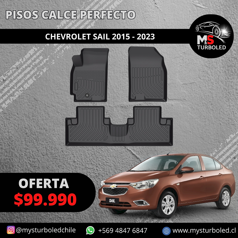 PISO DE CALCE PERFECTO CHEVROLET SAIL 1