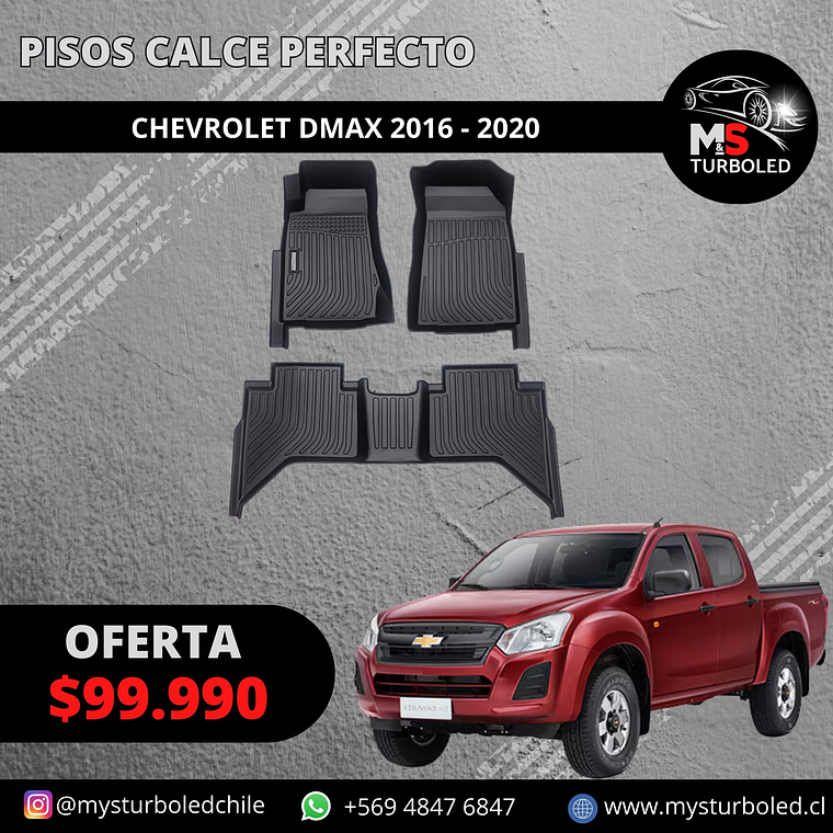 PISO DE CALCE PERFECTO CHEVROLET D-MAX 1