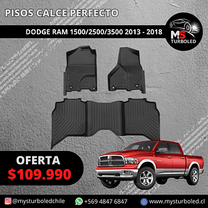 PISO DE CALCE PERFECTO DODGE RAM 1500/2500/3500