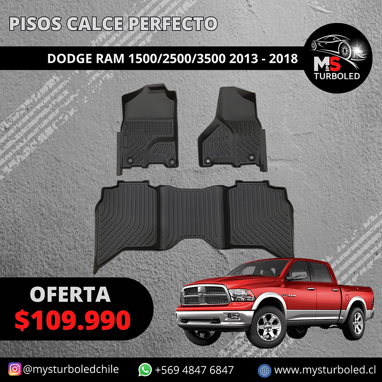 PISO DE CALCE PERFECTO DODGE RAM 1500/2500/3500 1