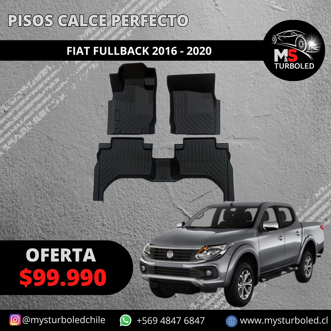 PISO DE CALCE PERFECTO FIAT FULLBACK 1
