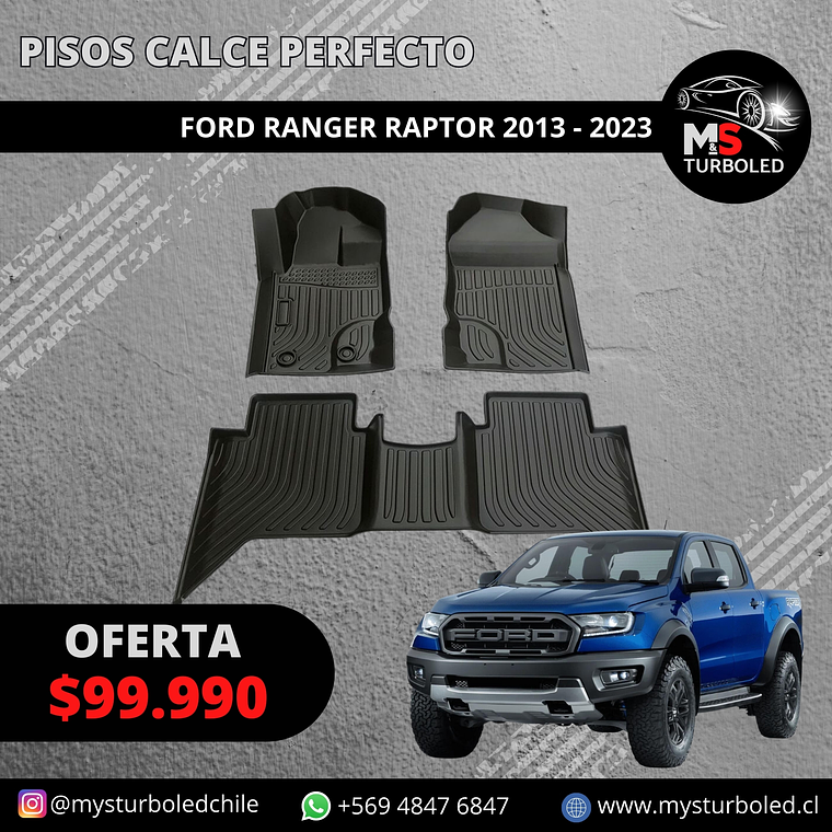 PISO DE CALCE PERFECTO FORD RANGER RAPTOR 1